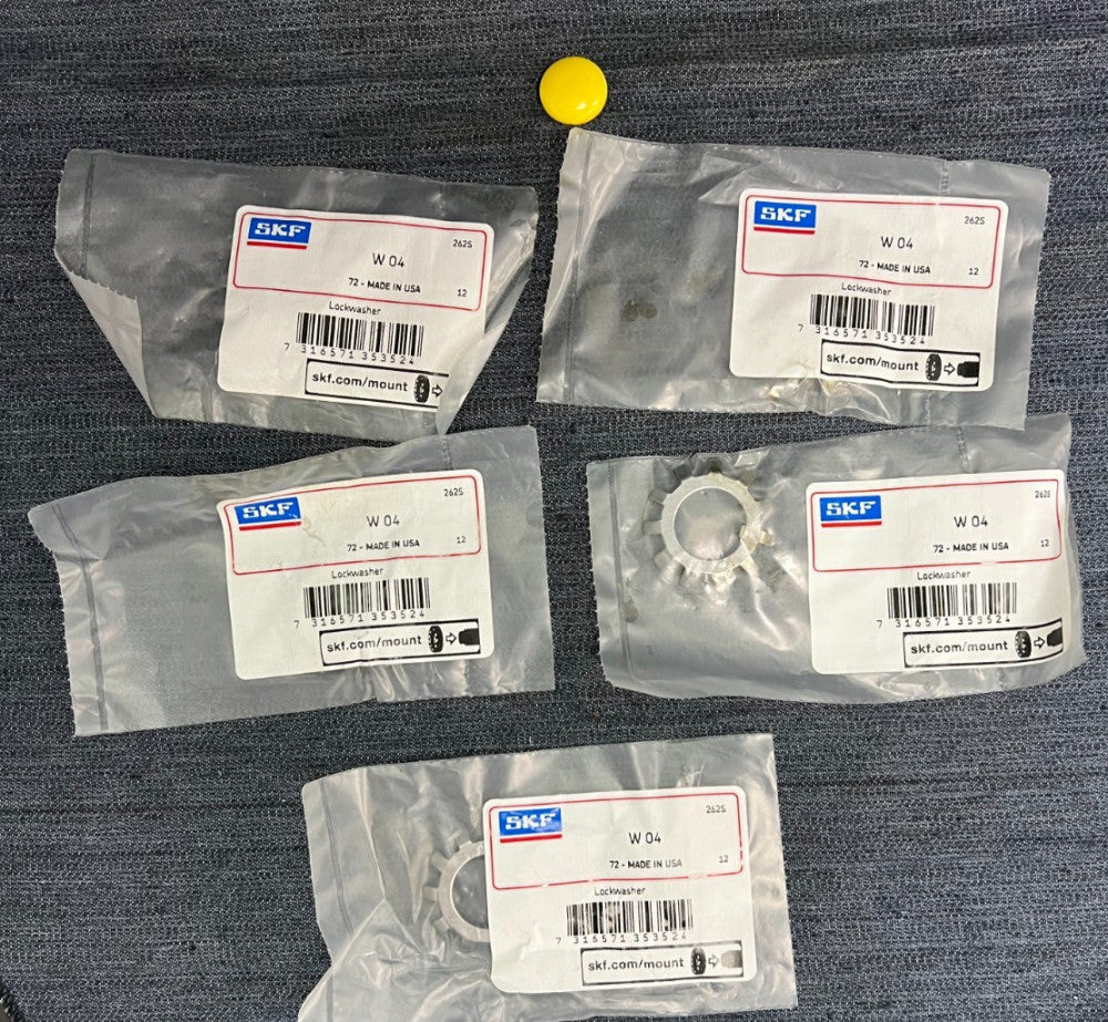SKF W 04 LOCKWASHER ID 0.8010" OD 1.531" THICKNESS 0.032" LOT OF 5