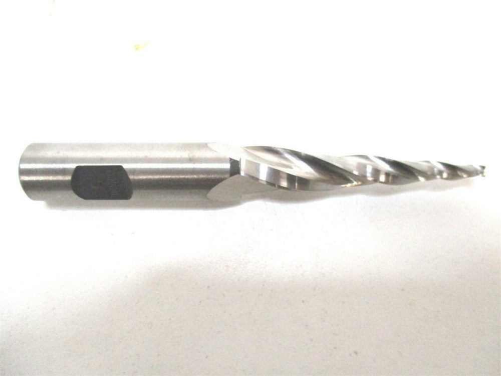 Conical Tool (E-158) .459 x 1/2 x 2 x 3-7/8 3-Flute HSS RH Tapered End Mill
