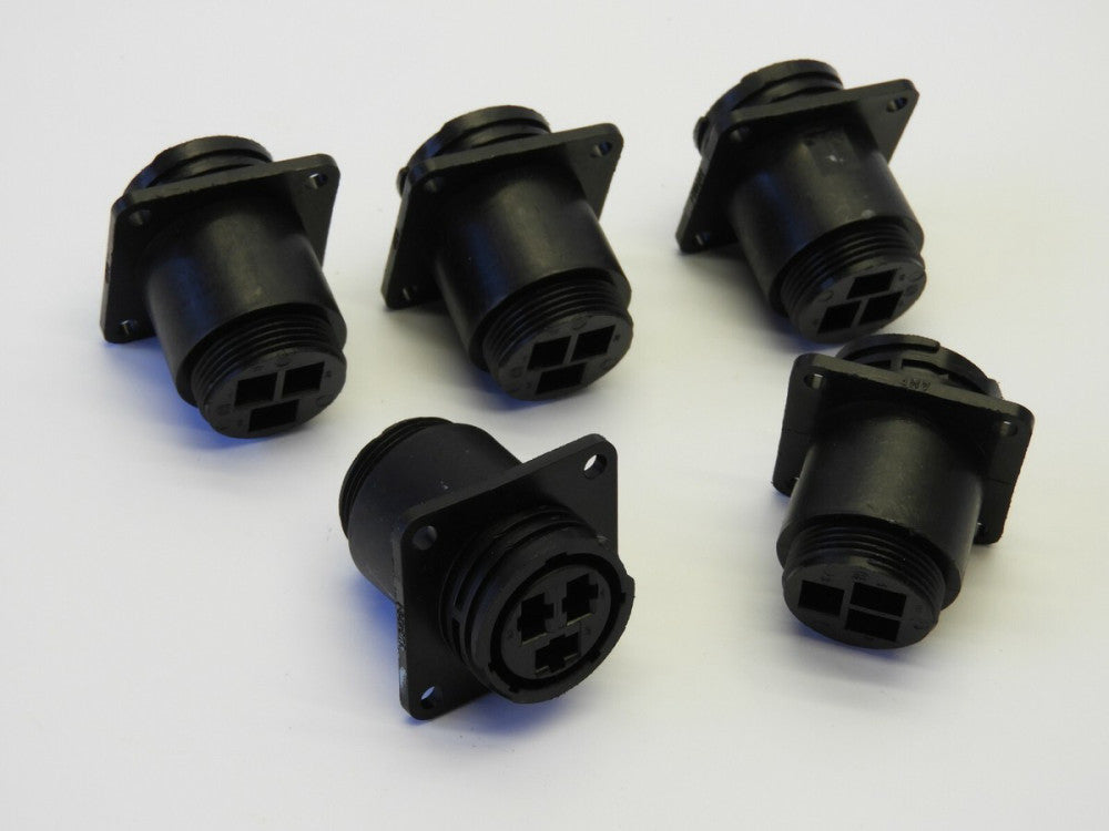(Lot of 5)Circular Connector Housing CPC Receptacle 3 Position, Panel Mount Fema