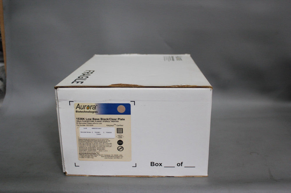 60 NEW AURORA BARCODED STERILE 100um 1536 WELL ASSAY PLATE 00019326