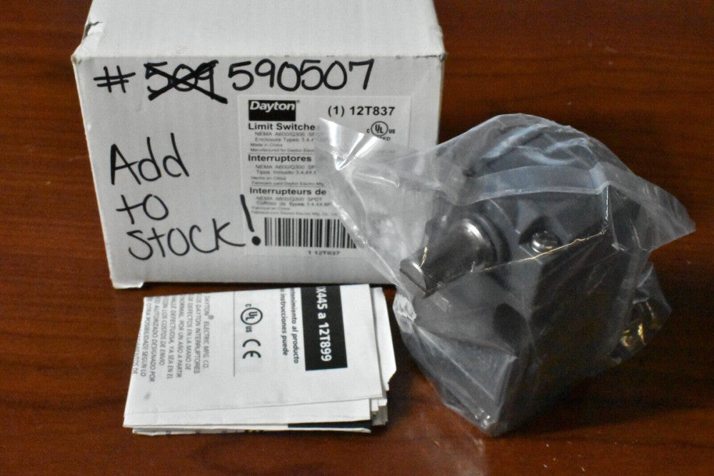 Dayton 12T837 Heavy Duty Limit Switch