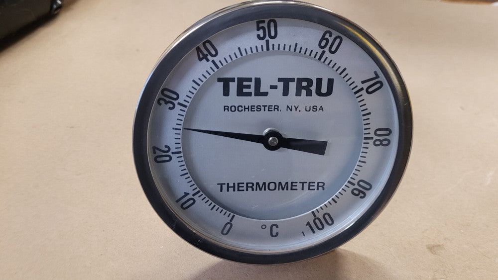 Tel-Tru 38100676 GT 500R Thermometer 0-100° C 1/2" Npt 5" OD Face