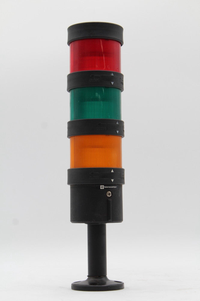 Telemecanique XVAL3C 3 Color Stack Light W/ Spacers  (Red/Orange/Green)