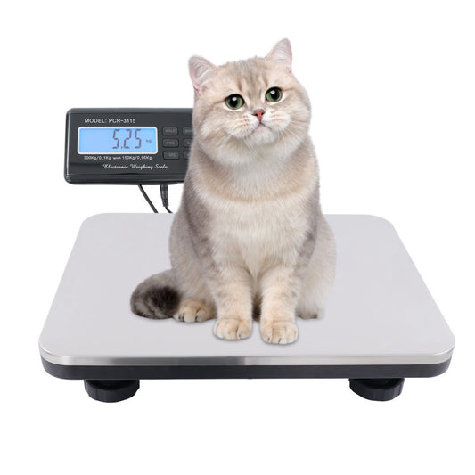 660lbs Weight LCD AC Digital Floor Bench Scale Postal Platform Shipping 300kg 