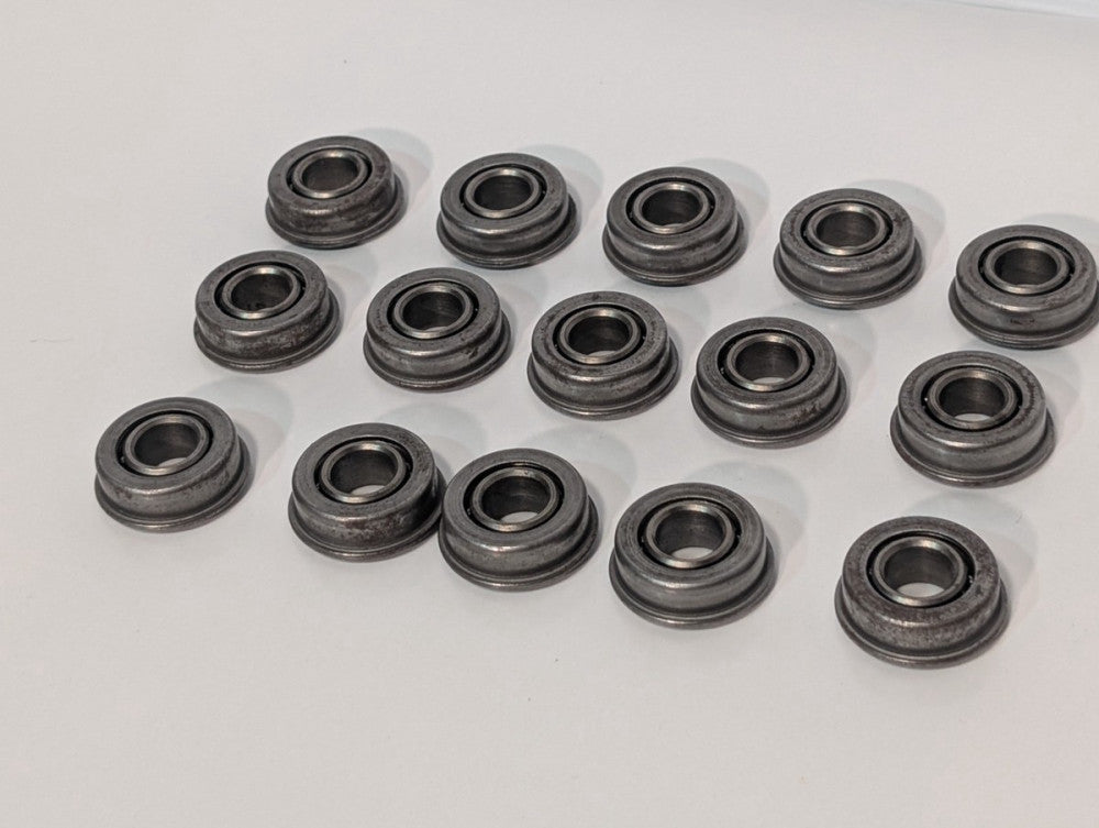 Lot of 15: NICE 5491 industrial flanged radial steel ball bearings, Made in USA
