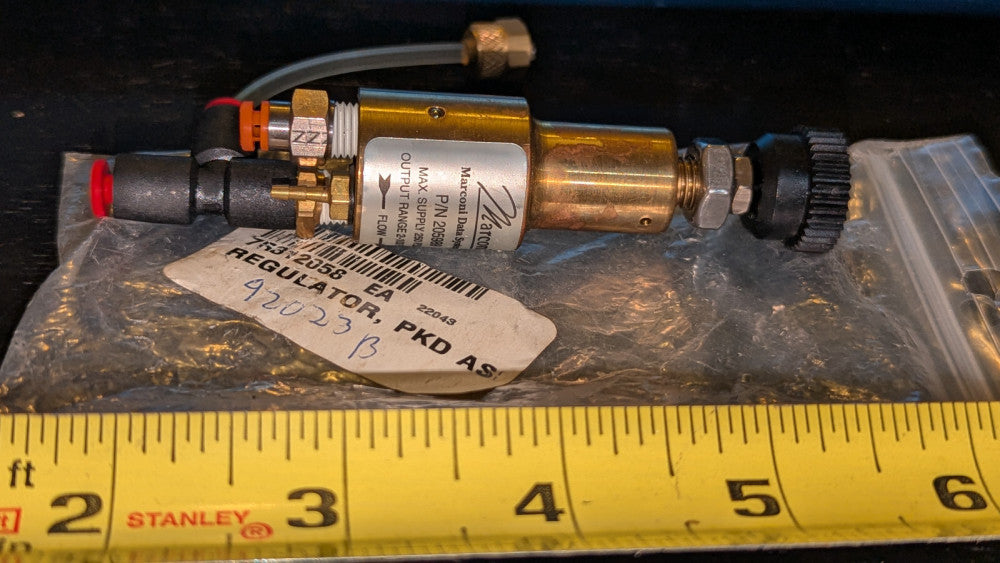 Marconi Videojet Pressure Regulator 205989 NOS
