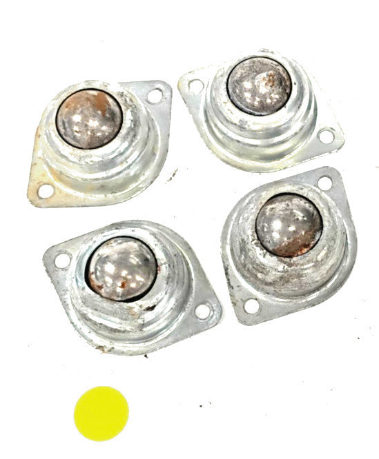 BALL TRASNFER ROLLERS UNIVERSAL BASE, INDUSTRIAL GRADE, MULTI-DIRECTIONAL 4PACK