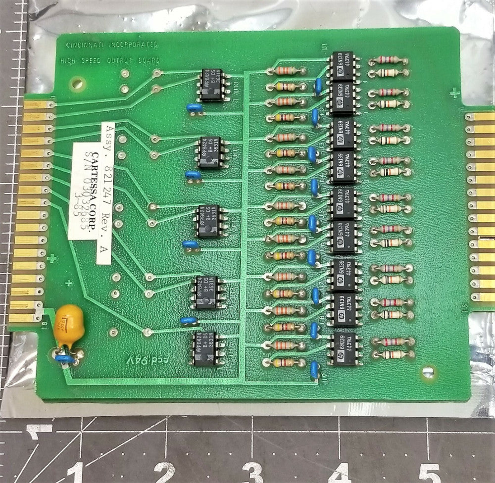 Cincinnati Press Brake High Speed Output Board 821247 REV A  [C8S4]