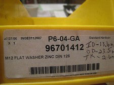 100   M12  12mm Washers Silver  Zinc plated ID 13.6mm OD 23.5mm Thickness 2.6