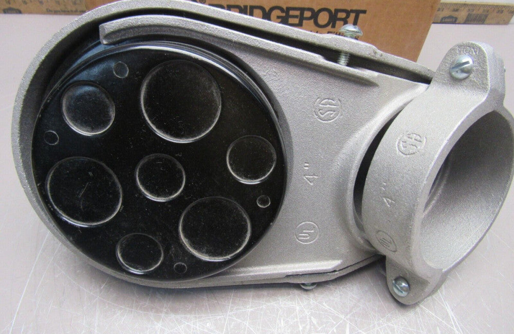 BRIDGEPORT 1260 4" ENTRANCE CAP CLAMP-ON TYPE 7-HOLE NEW SURPLUS NO BOX !!