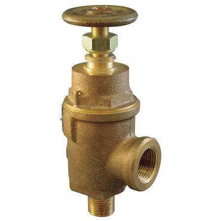 Kunkle Valve 0019-E10-Mg0050 Adjustable Relief Valve,1In,50Psi,Bronze