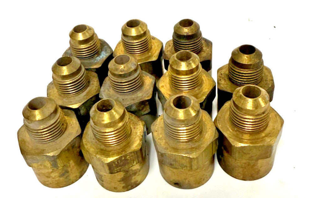 PPP 3/8" JIC TO 1/2" NPT STEEL ADAPTER FITTINGS (LOT OF 11)