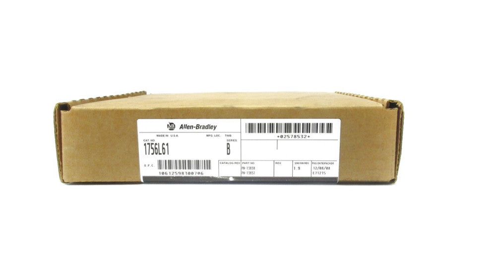 ALLEN BRADLEY 1756-L61 SER. B F/W 1.9 DATE: 2012 NSFS