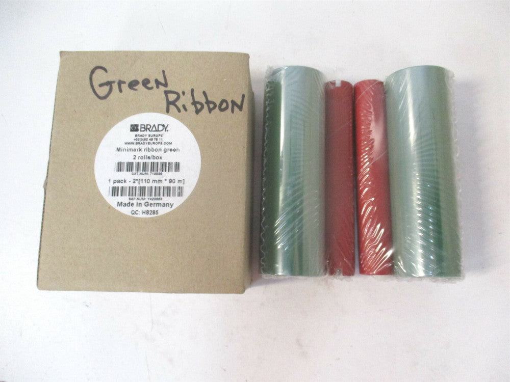 Brady (710026) 90m x 110mm Green Labeling Ribbon for MiniMark Printers - 2 Rolls