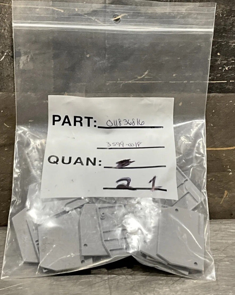BAG OF 20 Nos ABB / ENTRELEC 1SNA118368R1600 Terminal Block End Caps 011836816