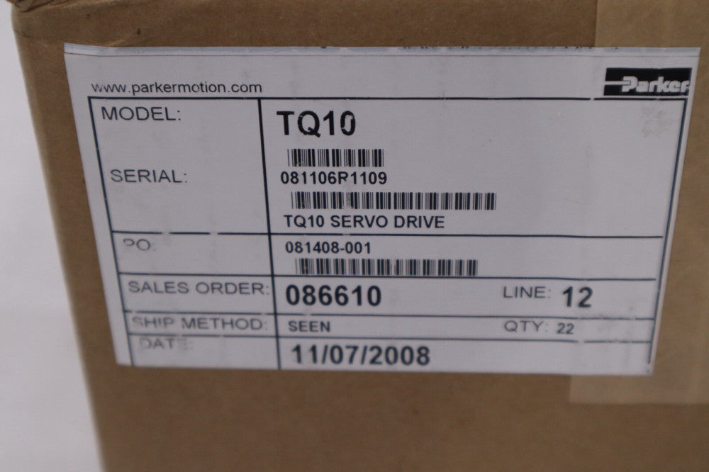 NEW SEALED BOX PARKER SERVO DRIVE MODEL TQ10 (THREE AVAILABLE) STOCK H771