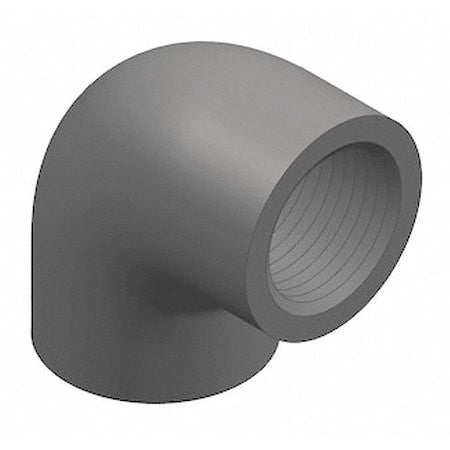 Zoro Select 808-007 Pvc Elbow, 90 Degrees, Fnpt X Fnpt, 3/4 In Pipe Size