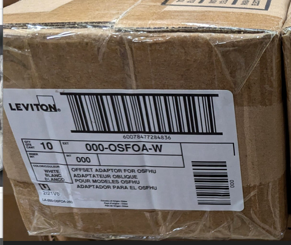 Lot of 10 Leviton OSFOA-W White Offset Mount Adapter *BRAND NEW*