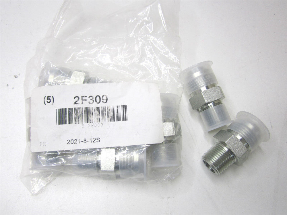 Aeroquip (2021-8-12S) 1/2" x 3/4" NPTF x JIC Hydraulic Hose Adapter - Lot of 7