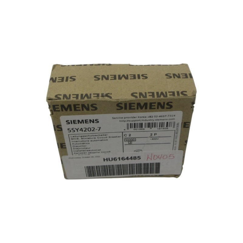 SIEMENS 5SY4202-7 400V 2A NSMP