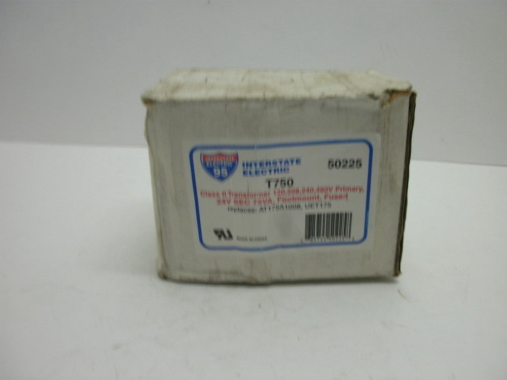 MARS T750 INTERSTATE ELECTRIC CONTROL TRANSFORMER  50225 75VA SEC 24V NEW IN BOX
