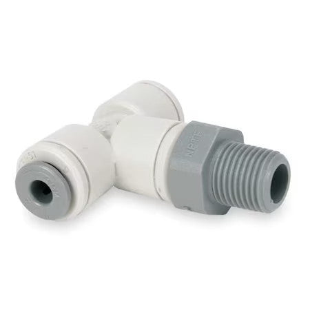 John Guest Pp100821w-Pk10 Push-Fit Tee Fitting, 1/4 In Tube Size,