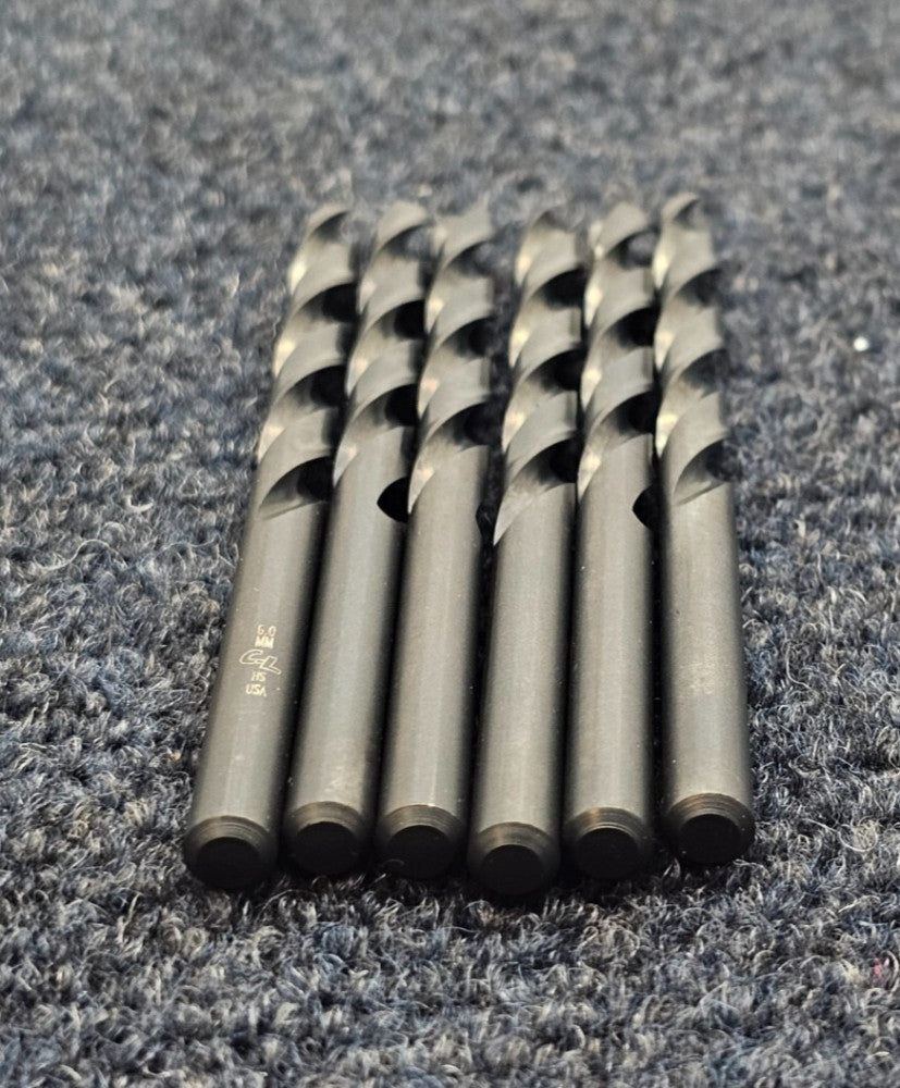 ( QTY 6 ) C & L Sutton Tools 6.0mm HSS Jobber Drill Bit