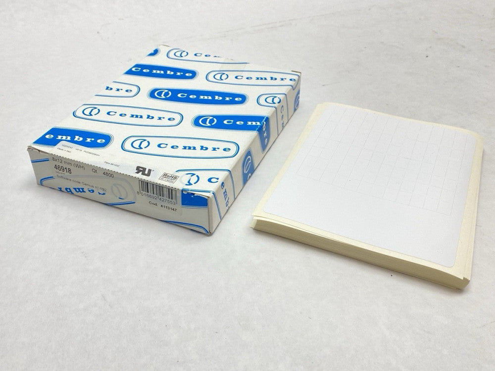 Cembre 46918 Adhesive Labels MG-VYT QTY OF 4800