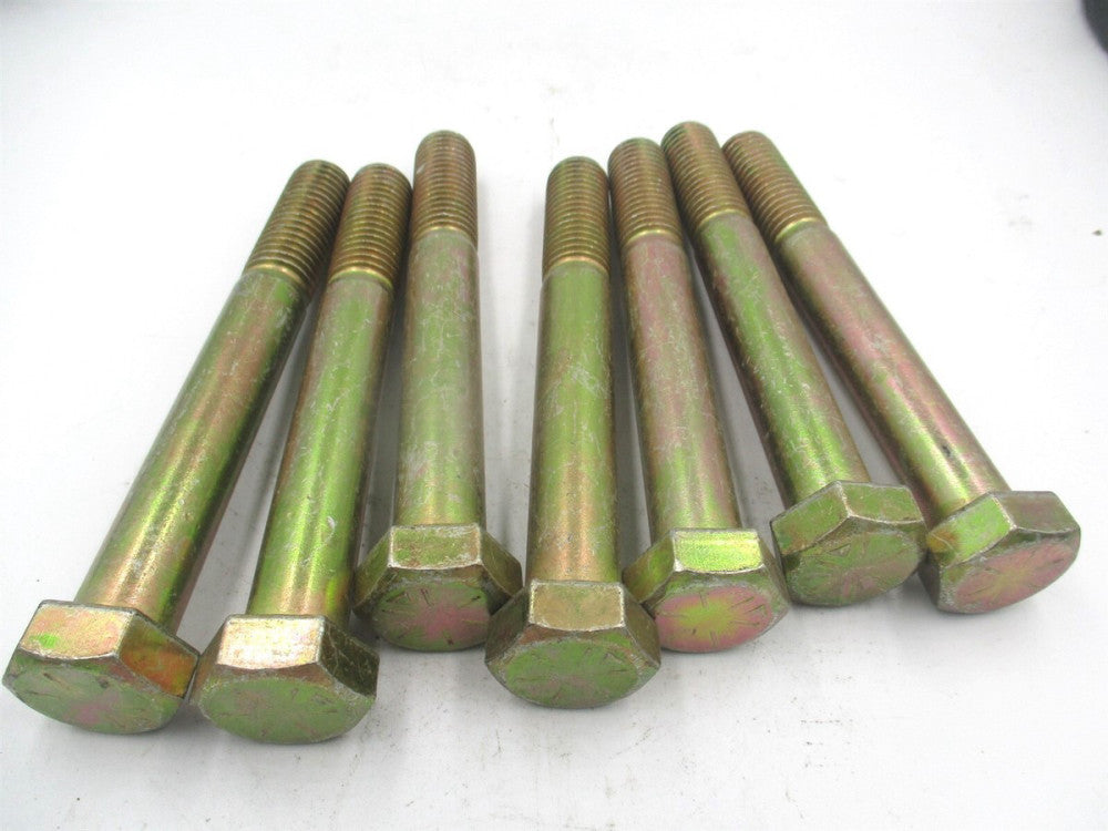 (452450) 5/8-11 x 5" OAL Grade 8 Steel Plain Hex Head Cap Bolt - Pack of 7