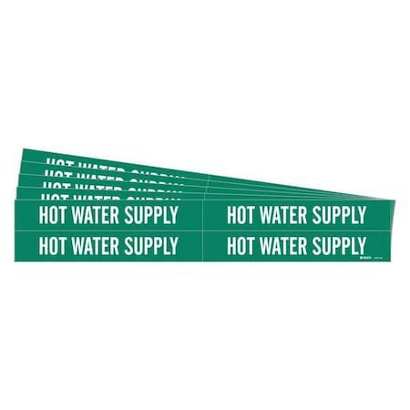 Brady 7377-4-Pk Pipe Marker,Hot Water Supply,Pk5