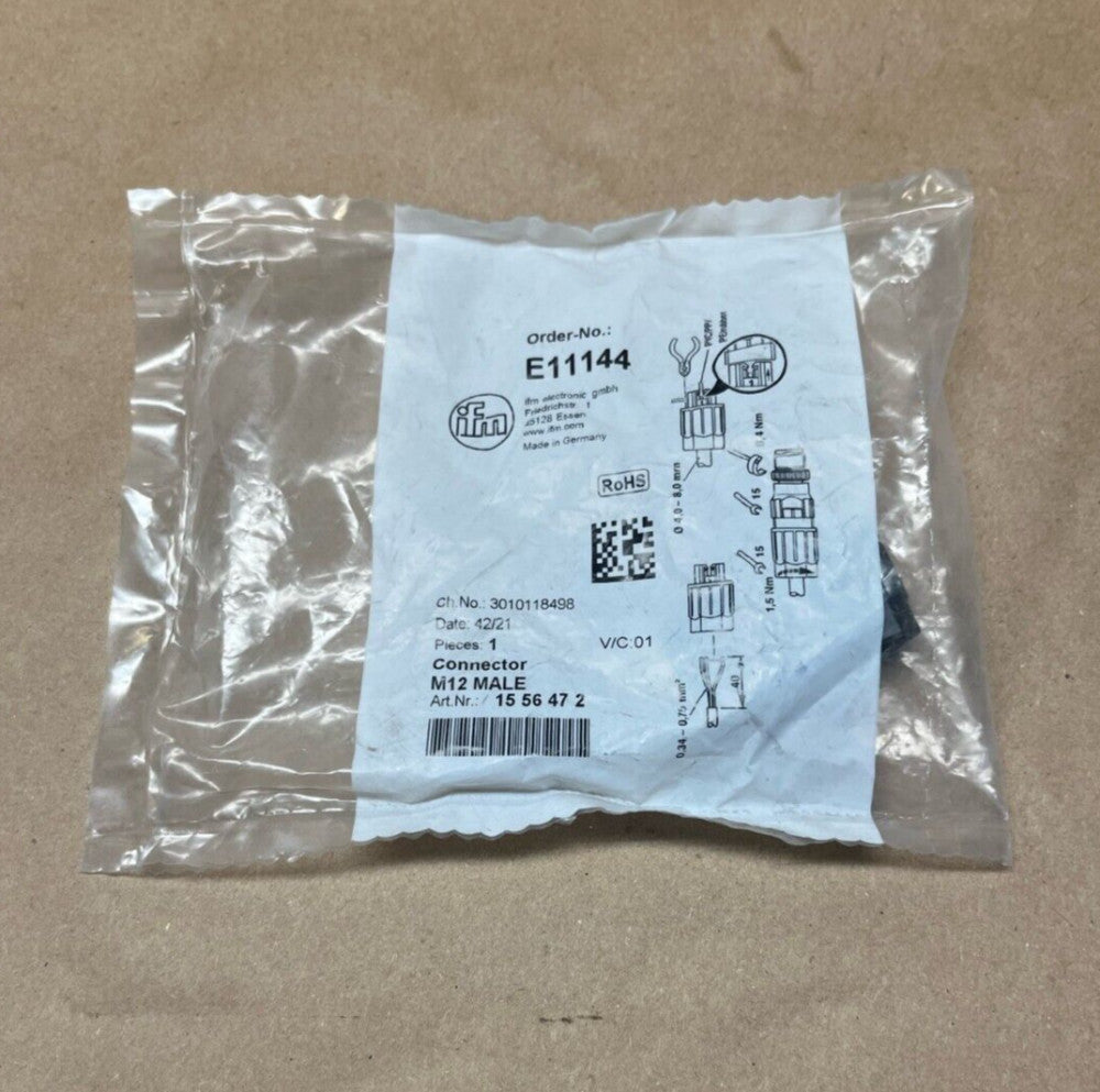 ifm E11144 Connector M12 Male Art Nr. 1556472