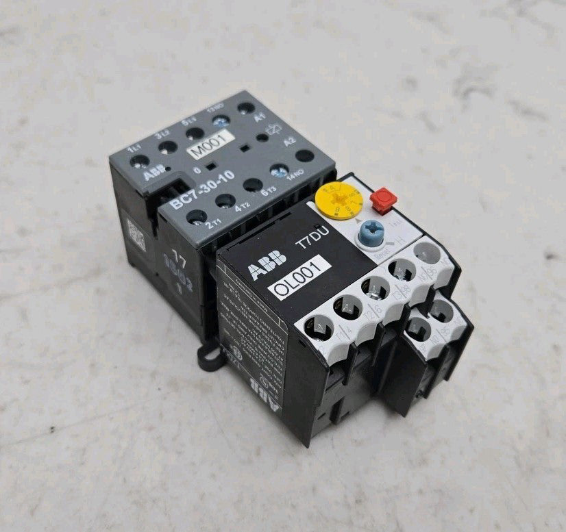 Abb BC7-30-10 Mini Contactor 16A 600 Vac With Abb T7DU Thermal Overload Relay 