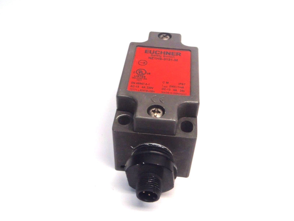 Euchner NZ1HS-3131-M Safety Switch Interlock Guard 24V w/ M12 Male Connect 