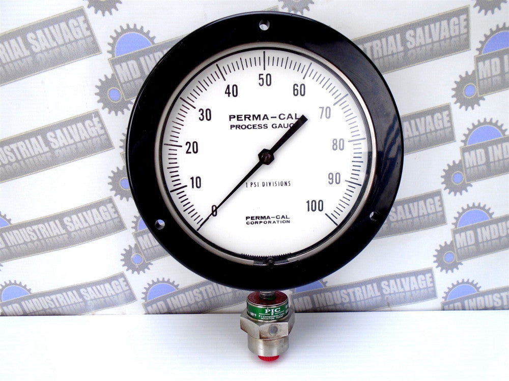 PERMA-CAL - 120FIB04A21 - w/ W14A5 - 1% of F.S. PROCESS GAUGE 0-100 PSI - 5.75" 