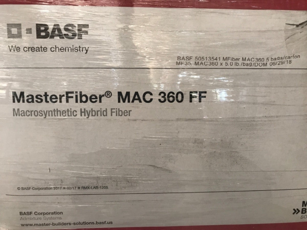 Basf masterfiber mac 360 ff Macrosyhthetic hybrid fiber (5 bags ) 5lbs each case