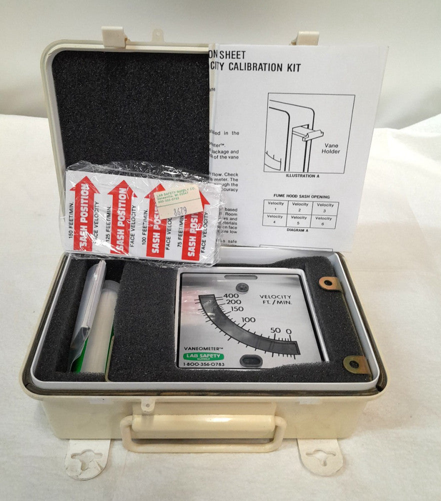 Lab Safety Supply Fume Hood Face Velocity Calibration Kit #20026