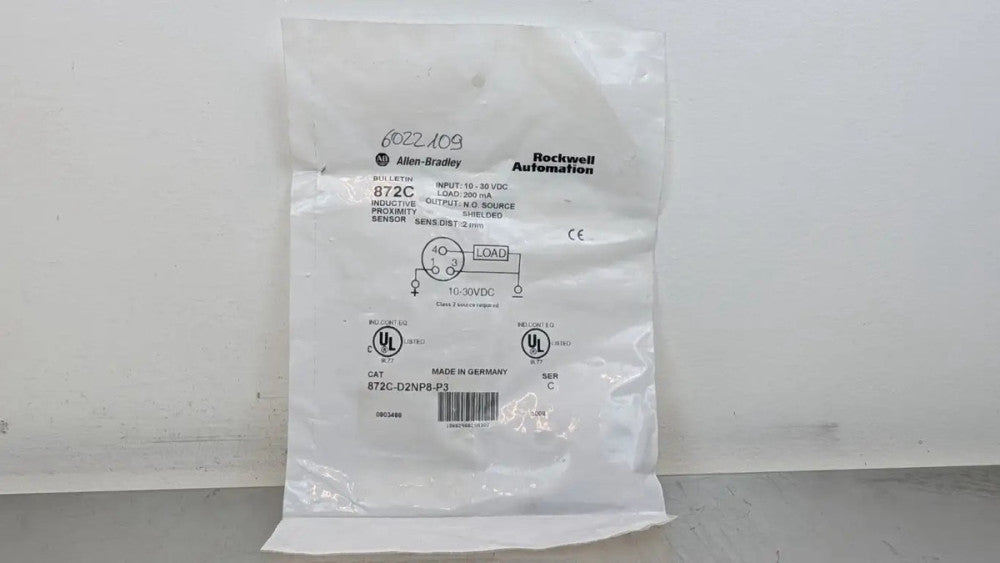 Allen-Bradley 872C-D2NP8-P3 Proximity Sensor Ser C 2mm 10-30VDC 200mA