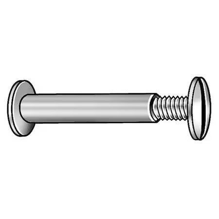 Zoro Select 5Ma58 Binding Barrel, #8-32, 5/8 In Brl Lg, 13/64 In Brl Dia,