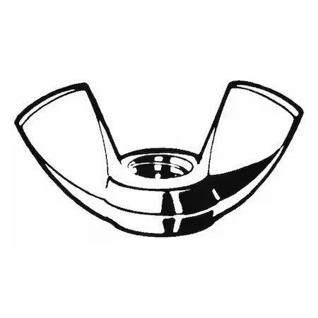 Zoro Select U47550.050.0001 Wing Nut, 1/2"-13, Brass, Plain, 1 In Ht, 1.94 In