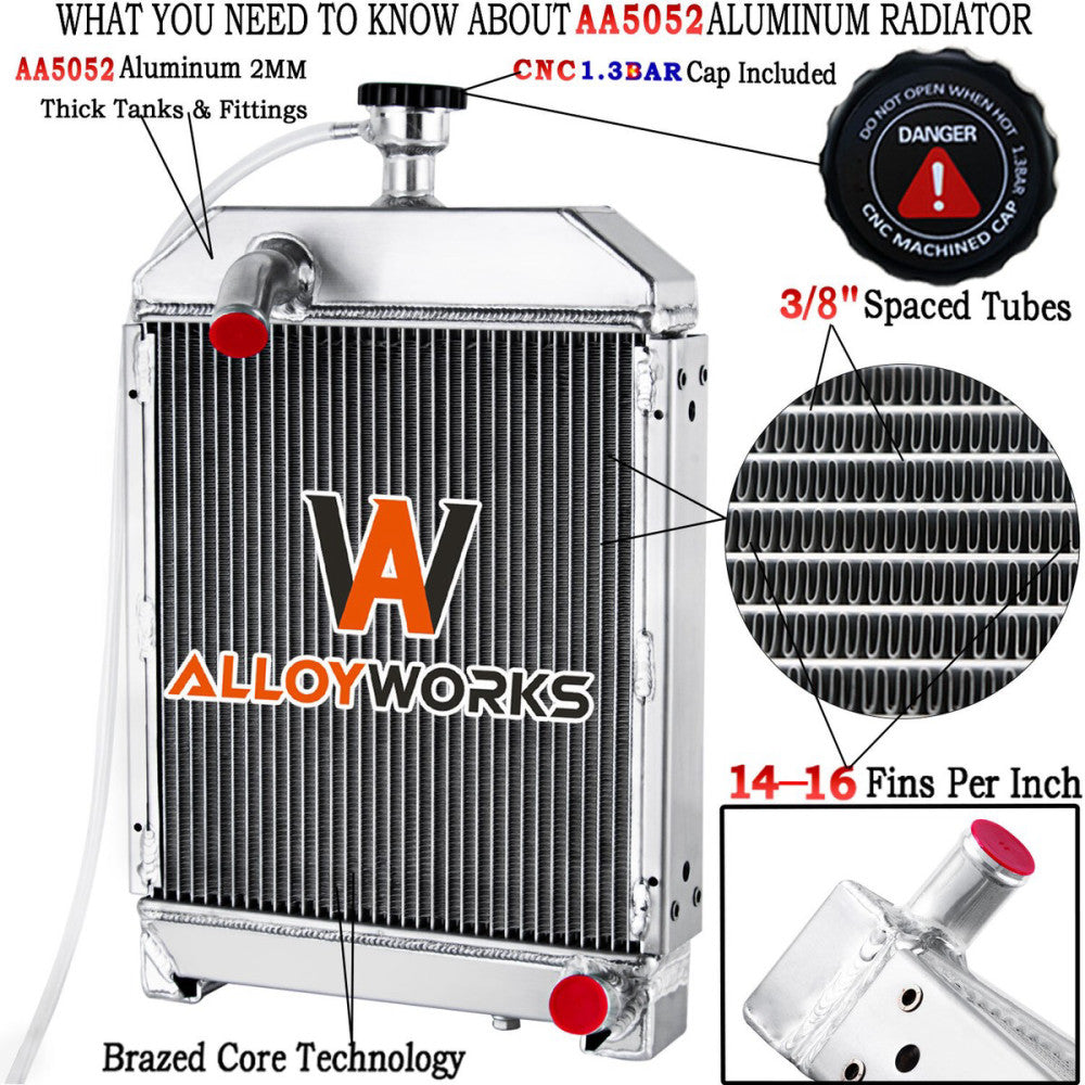 15381-72060 4 Row Aluminum Radiator For KUBOTA TOYO 506 Tractor Models