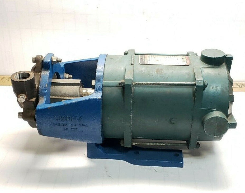 LIQUIFLO MODEL 620 SEALED CLOSE-COUPLED PUMP W/ RELIANCE 1/2 HP MOTOR 460 VAC 