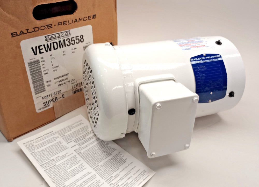 Baldor VEWDM3558 Motor Washdown Duty 35S596N909G1 3ph 2hp 230/460V 1755rpm
