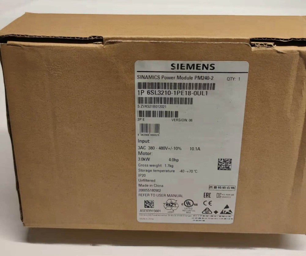 1PC NEW 6SL3210-1PE18-0UL1 Siemens Inverter 6SL3 210-1PE18-0UL1
