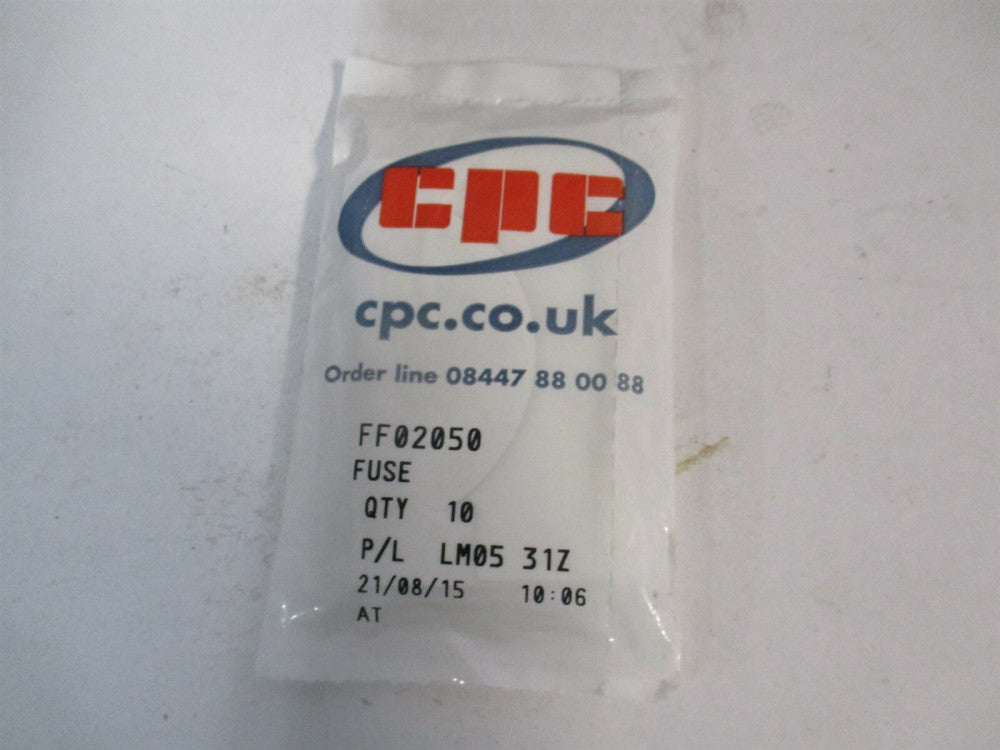 CPC (CF06332F/2.5) 6.3mm x 32mm Fast Acting Glass Fuse - 10 Pack