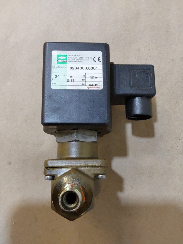 IMI NORGREN BUSCHJOST 8234000.8301 SOLENOID VALVE 24V 22W 0-16 BAR
