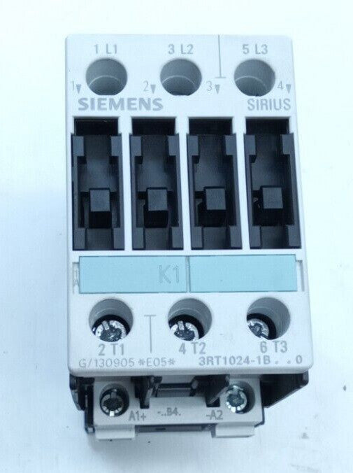 Siemens 3RT1024-1B Contactor 24V 12 Amp 3-Pole Coil 