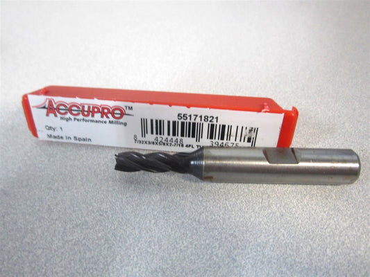 (39467) 7/32" x 5/8" x 3/8" x 2-7/16" OAL Powdered Metal 4Fl Square End Mill 