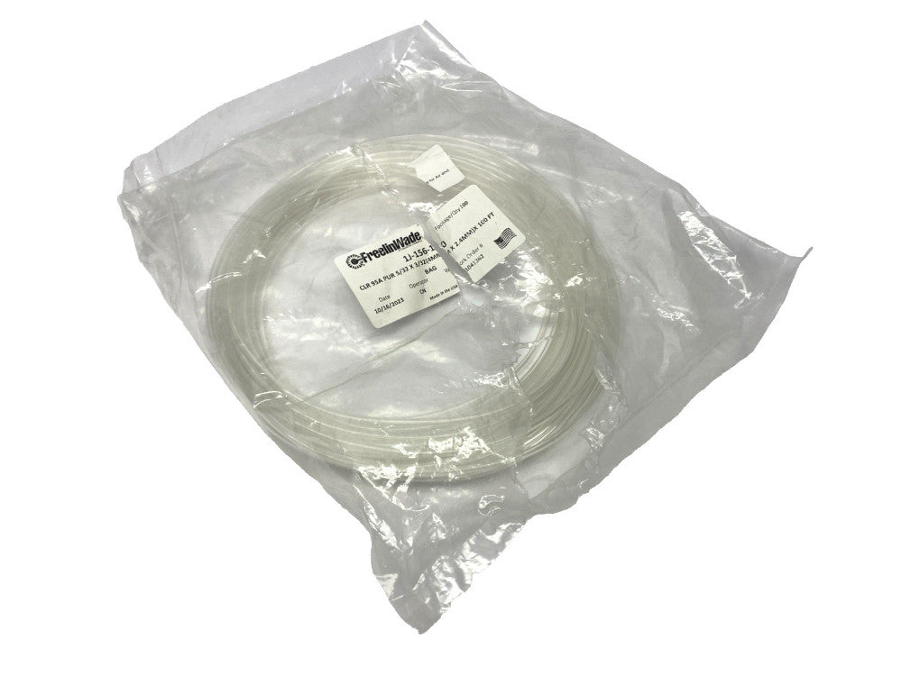 Freelin Wade 1J-156-1 Clear Tubing 95A PUR 4mm x 2.4mm 100' Length
