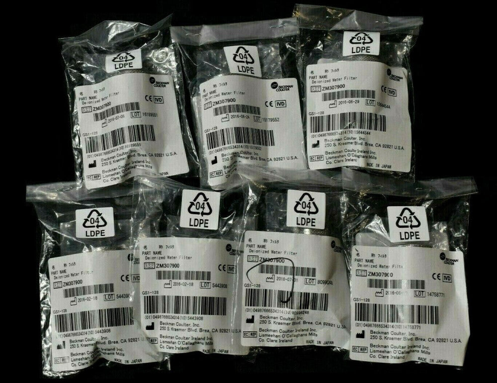 [Lot of 7] Beckman Coulter ZM307900 Deionized Water Filter