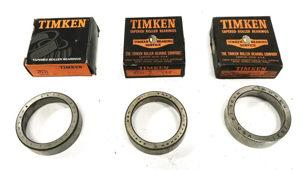 ​Timken Tapered Roller Bearing Cup 2631 [Lot of 3] NOS